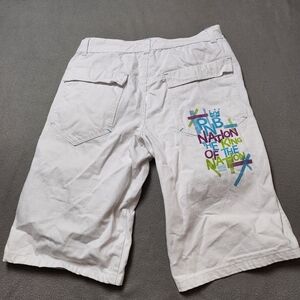 PNB Nation Jean Shorts Vintage Men's Size 34 Denim Dark Wash Baggy Y2K